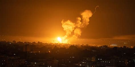 Israel launches strikes in Gaza after barrage of rockets fired from Lebanon
